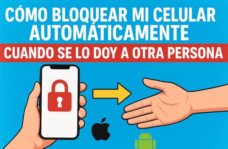 CÓMO BLOQUEAR MI CELULAR AUTOMÁTICAMENTE CUANDO SE LO DOY A OTRA PERSONA EN IPHONE Y ANDROID 📱🔒