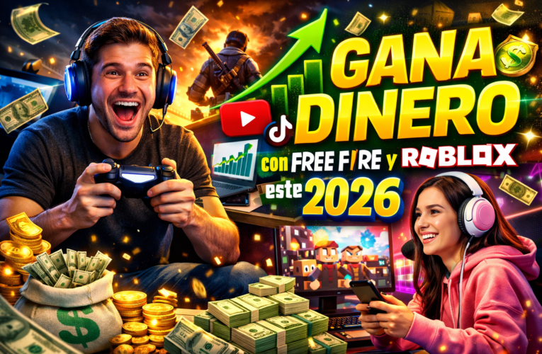 🎮💸 Cómo puedes GANAR DINERO con Free Fire y Roblox en este 2026 (Guía completa para convertir tu pasión en ingresos reales) 🚀🔥