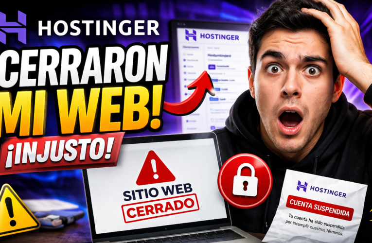 🚨💻 Hostinger me cerró una de mis páginas web de manera injusta (y lo que nadie te dice sobre crear ingresos online)
